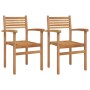 Silla 2 pcs Marrón 56 x 55 x 90.5 cm Madera de teca maciza en Sillas de jardín | Comprar online en Foru.es