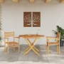 Silla 2 pcs Marrón 56 x 55 x 90.5 cm Madera de teca maciza en Sillas de jardín | Comprar online en Foru.es