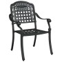 Silla de Jardín 2 pcs Negro 55 x 56,5 x 91cm Aluminio en Sillas de jardín | Comprar online en Foru.es