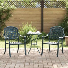 Silla de Jardín 2 pcs Verde 55 x 56,5 x 91cm Aluminio en Sillas de jardín | Comprar online en Foru.es