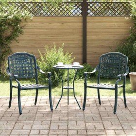 Silla de Jardín 2 pcs Verde 55 x 56,5 x 91cm Aluminio en Sillas de jardín | Comprar online en Foru.es