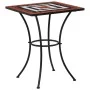 Mesa bistró de mosaico cerámica terracota y blanco 60 cm de vidaXL, Mesas de jardín - Ref: Foro24-46708, Precio: 103,73 €, De...