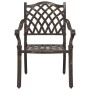 Silla de Jardín 2 pcs Bronce 56 x 55 x 92.5cm Aluminio en Sillas de jardín | Comprar online en Foru.es