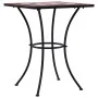 Mesa bistró de mosaico cerámica terracota y blanco 60 cm de vidaXL, Mesas de jardín - Ref: Foro24-46708, Precio: 103,73 €, De...