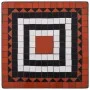 Mesa bistró de mosaico cerámica terracota y blanco 60 cm de vidaXL, Mesas de jardín - Ref: Foro24-46708, Precio: 103,73 €, De...