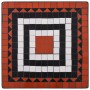 Mesa bistró de mosaico cerámica terracota y blanco 60 cm de vidaXL, Mesas de jardín - Ref: Foro24-46708, Precio: 106,30 €, De...