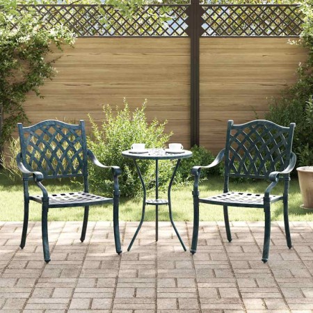 Silla de Jardín 2 pcs Verde 56 x 55 x 92.5cm Aluminio en Sillas de jardín | Comprar online en Foru.es