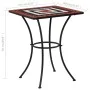 Mesa bistró de mosaico cerámica terracota y blanco 60 cm de vidaXL, Mesas de jardín - Ref: Foro24-46708, Precio: 103,73 €, De...