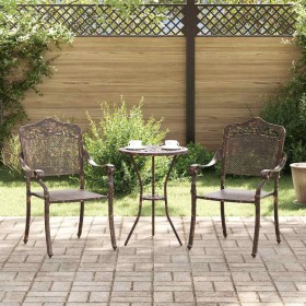 Silla de Jardín 2 pcs Bronce 64 x 62 x 93cm Aluminio en Sillas de jardín | Comprar online en Foru.es