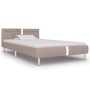 Estructura de cama con LED cuero sintético capuchino 90x200 cm de vidaXL, Camas y somieres - Ref: Foro24-280861, Precio: 151,...