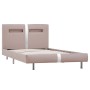 Estructura de cama con LED cuero sintético capuchino 90x200 cm de vidaXL, Camas y somieres - Ref: Foro24-280861, Precio: 151,...
