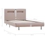Estructura de cama con LED cuero sintético capuchino 90x200 cm de vidaXL, Camas y somieres - Ref: Foro24-280861, Precio: 151,...