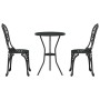 Juego Bistro de Jardín 3 pcs Negro Aluminio en Conjuntos de jardín | Comprar online en Foru.es