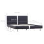 Estructura de cama de cuero sintético negro 140x200 cm de vidaXL, Camas y somieres - Ref: Foro24-280828, Precio: 158,18 €, De...