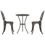 Juego Bistro de Jardín 3 pcs Bronce Aluminio en Conjuntos de jardín | Comprar online en Foru.es