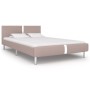 Estructura de cama de cuero sintético capuchino 140x200 cm de vidaXL, Camas y somieres - Ref: Foro24-280843, Precio: 181,46 €...