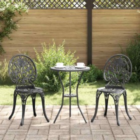Juego Bistro de Jardín 3 pcs Negro Aluminio en Conjuntos de jardín | Comprar online en Foru.es