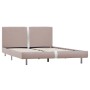 Estructura de cama de cuero sintético capuchino 140x200 cm de vidaXL, Camas y somieres - Ref: Foro24-280843, Precio: 181,46 €...