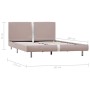 Estructura de cama de cuero sintético capuchino 140x200 cm de vidaXL, Camas y somieres - Ref: Foro24-280843, Precio: 181,46 €...