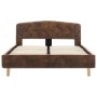 Estructura de cama de piel de ante artificial marrón 120x200 cm de vidaXL, Camas y somieres - Ref: Foro24-284938, Precio: 164...