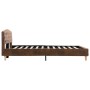 Estructura de cama de piel de ante artificial marrón 120x200 cm de vidaXL, Camas y somieres - Ref: Foro24-284938, Precio: 164...