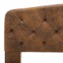 Estructura de cama de piel de ante artificial marrón 120x200 cm de vidaXL, Camas y somieres - Ref: Foro24-284938, Precio: 164...