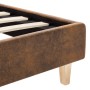 Estructura de cama de piel de ante artificial marrón 120x200 cm de vidaXL, Camas y somieres - Ref: Foro24-284938, Precio: 164...