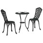 Juego Bistro de Jardín 3 pcs Negro Aluminio en Conjuntos de jardín | Comprar online en Foru.es