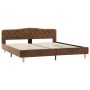 Estructura de cama de piel de ante artificial marrón 180x200 cm de vidaXL, Camas y somieres - Ref: Foro24-284941, Precio: 223...