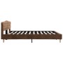 Estructura de cama de piel de ante artificial marrón 180x200 cm de vidaXL, Camas y somieres - Ref: Foro24-284941, Precio: 223...