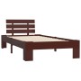 Estructura de cama madera maciza pino marrón oscuro 90x200 cm de vidaXL, Camas y somieres - Ref: Foro24-283172, Precio: 96,53...