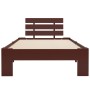 Estructura de cama madera maciza pino marrón oscuro 90x200 cm de vidaXL, Camas y somieres - Ref: Foro24-283172, Precio: 96,53...
