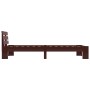 Estructura de cama madera maciza pino marrón oscuro 90x200 cm de vidaXL, Camas y somieres - Ref: Foro24-283172, Precio: 96,53...
