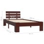 Estructura de cama madera maciza pino marrón oscuro 90x200 cm de vidaXL, Camas y somieres - Ref: Foro24-283172, Precio: 96,53...