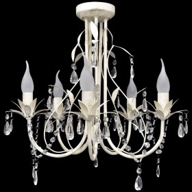Lámpara colgante araña de cristal elegante 5 bombillas de vidaXL, Lámparas de araña - Ref: Foro24-240687, Precio: 86,02 €, De...