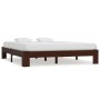 Estructura de cama madera maciza pino marrón oscuro 160x200 cm de vidaXL, Camas y somieres - Ref: Foro24-283302, Precio: 167,...