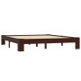 Estructura de cama madera maciza pino marrón oscuro 160x200 cm de vidaXL, Camas y somieres - Ref: Foro24-283302, Precio: 167,...