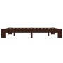 Estructura de cama madera maciza pino marrón oscuro 160x200 cm de vidaXL, Camas y somieres - Ref: Foro24-283302, Precio: 167,...