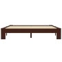 Estructura de cama madera maciza pino marrón oscuro 160x200 cm de vidaXL, Camas y somieres - Ref: Foro24-283302, Precio: 167,...