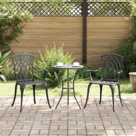 Silla de Jardín 2 pcs Negro 53 x 51 x 88.5cm Aluminio en Sillas de jardín | Comprar online en Foru.es