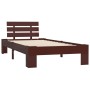 Estructura de cama madera maciza pino marrón oscuro 100x200 cm de vidaXL, Camas y somieres - Ref: Foro24-283173, Precio: 86,0...