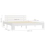 Estructura de cama de madera maciza de pino blanco 180x200 cm de vidaXL, Camas y somieres - Ref: Foro24-283159, Precio: 123,8...