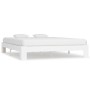 Estructura de cama de madera maciza de pino blanco 160x200 cm de vidaXL, Camas y somieres - Ref: Foro24-283296, Precio: 174,6...