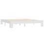 Estructura de cama de madera maciza de pino blanco 160x200 cm de vidaXL, Camas y somieres - Ref: Foro24-283296, Precio: 174,6...