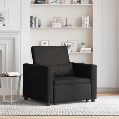 Cama Sofá Desplegable Individual Negro 90 x 165 x 87 cm tela en Sillones | Comprar online en Foru.es