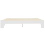 Estructura de cama de madera maciza de pino blanco 160x200 cm de vidaXL, Camas y somieres - Ref: Foro24-283296, Precio: 174,6...