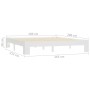 Estructura de cama de madera maciza de pino blanco 160x200 cm de vidaXL, Camas y somieres - Ref: Foro24-283296, Precio: 174,6...