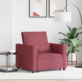 Cama Sofá Desplegable Individual con rueda Rojo vino tinto en Sillones | Comprar online en Foru.es