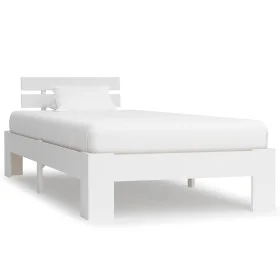 Estructura de cama de madera maciza de pino blanco 90x200 cm de vidaXL, Camas y somieres - Ref: Foro24-283154, Precio: 95,31 ...