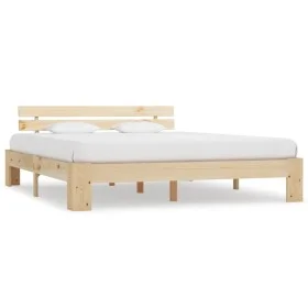 Bettgestell aus massivem Kiefernholz, 180 x 200 cm von vidaXL, Betten und Lattenroste - Ref: Foro24-283165, Preis: 130,74 €, ...